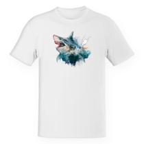 Camiseta Unissex Megalodonte aquarela 2