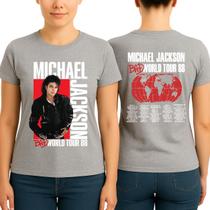 Camiseta Unissex Michael Jackson Estampa Exclusiva Bad World Tour 88 Retrô Vintage Camiseta Unissex Michael Jackson Estampa Exclusiva Bad World Tour 88 Retrô Vintage