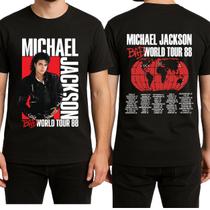 Camiseta Unissex Michael Jackson Estampa Exclusiva Bad World Tour 88 Retrô Vintage Camiseta Unissex Michael Jackson Estampa Exclusiva Bad World Tour 88 Retrô Vintage