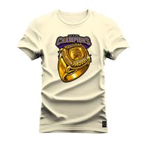 Camiseta Unissex Moda Streetweat Confortável Algodão Champions Ring