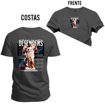 Camiseta Unissex Moda Streetweat Confortável Algodão Defender