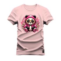 Camiseta Unissex Moda Streetweat Confortável Algodão Panda Swag