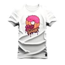 Camiseta Unissex Moda Streetweat Confortável Algodão Sweet Donuts