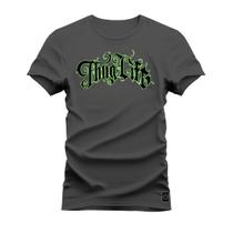 Camiseta Unissex Moda Streetweat Confortável Algodão Thug Life