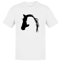 Camiseta Unissex Mulher e cavalo silhueta