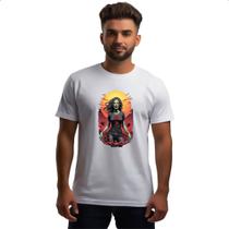 Camiseta Unissex Mulher Zumbi Sunset Art