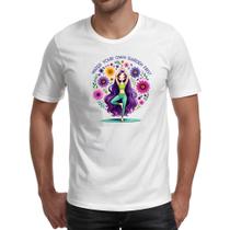 Camiseta Unissex Namaste Yoga Girl Flowers