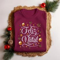 Camiseta Unissex Natal Feliz Natal Festa Personalizado Tecido Premium Estamp 3