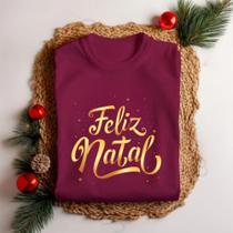 Camiseta Unissex Natal Feliz Natal Festa Personalizado Tecido Premium Estamp 4