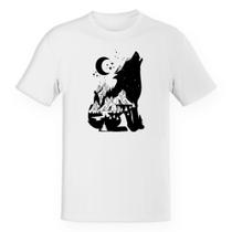 Camiseta Unissex Night Wolf Camiseta Unissex Night Wolf