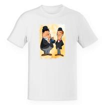 Camiseta Unissex Nostalgia O Gordo e o Magro Cartoon