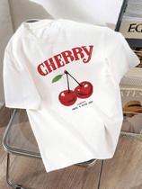 Camiseta Unissex Nova Coleção Cherry Casual em Algodão Premium Camiseta Unissex Nova Coleção Cherry Casual em Algodão Premium