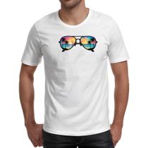 Camiseta Unissex Oculos reflexo sunset Camiseta Unissex Oculos reflexo sunset