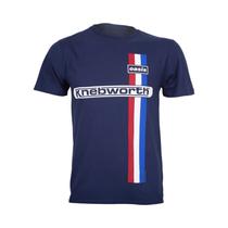 Camiseta Unissex Oversize Com Listras Verticais Retrô, Manga Curta, Design Knebworth