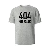 Camiseta Unissex Oversize De Algodão Com Estampa 404 Not Found, Casual De Verão, Gola Redonda, Manga