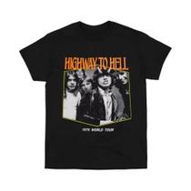 Camiseta Unissex Oversized De Algodão AC/DC Band Hip Hop Rapper Manga Curta Verão Streetwear