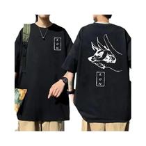 Camiseta Unissex Oversized De Algodão Com Estampa De Anime Chainsaw, Verão Harajuku, Gola Redonda, Camiseta Unissex Oversized De Algodão Com Estampa De Anime Chainsaw, Verão Harajuku, Gola Redonda,