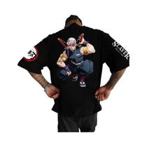 Camiseta Unissex Oversized De Algodão Com Manga Curta Do Anime Demon Slayer, Estilo Casual Y2K Para