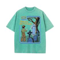 Camiseta Unissex Oversized De Algodão Estilo Hip Hop Respirável Casual Retrô Lavada Para Conhecer