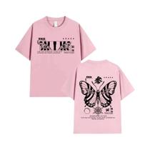 Camiseta Unissex Oversized Demon Slayer Akaza Com Estampa De Olhos De Borboleta, Casual, Em Algodão