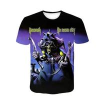 Camiseta Unissex Oversized Estilo Harajuku Hip Hop Com Estampa 3D, Manga Curta De Verão, Top