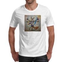 Camiseta Unissex Papa Leguas e Coyote Vitruviano Da Vinci Camiseta Unissex Papa Leguas e Coyote Vitruviano Da Vinci