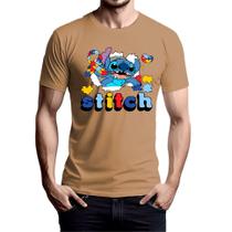 Camiseta Unissex Personagem Lilo Stitch Desenho Estampado Camisa Algodão