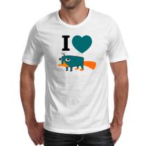 Camiseta Unissex Phineas e Ferb Eu amo Perry Camiseta Unissex Phineas e Ferb Eu amo Perry