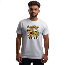 Camiseta Unissex Pizza Cerveja melhores amigos