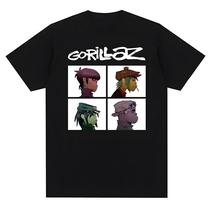 Camiseta Unissex plus Size Com Estampa Gorillaz Punk Rock, Camiseta Casual Dos Anos 90, Manga Curta