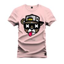 Camiseta Unissex Plus Size Urso Boné Bolado