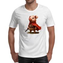 Camiseta Unissex Porco mosqueteiro Camiseta Unissex Porco mosqueteiro