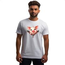 Camiseta Unissex Porco no ziper Camiseta Unissex Porco no ziper
