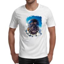 Camiseta Unissex Pug paraquedista