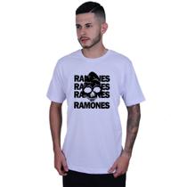 Camiseta Unissex Ramones Caveira World Rock