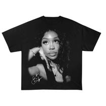 Camiseta Unissex Retro SZA Hip Hop Rap Verão Manga Curta Moda Top