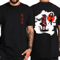 Camiseta Unissex Samurai Armadura Yoroi Blusa Streetwear algodão fio 30.01 camisa