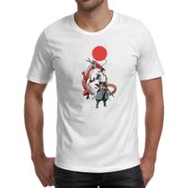 Camiseta Unissex Samurai Dragao sol nascente
