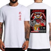 Camiseta Unissex Samurai Guerreiro Warrior Blusa Streetwear algodão fio 30.01 camisa