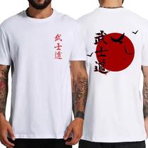 Camiseta Unissex Samurai Japonês Espirito Streetwear Anime algodão fio 30.01 camisa blusa