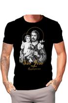 Camiseta Unissex São José Rogai Por Nós Preta Lançamento Camiseta Unissex São José Rogai Por Nós Preta Lançamento