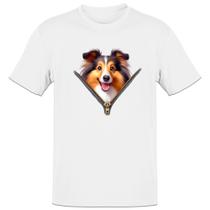 Camiseta Unissex Shetland Sheepdog no Ziper