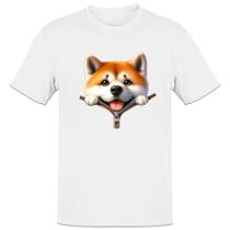 Camiseta Unissex Shiba Inu no Ziper Camiseta Unissex Shiba Inu no Ziper