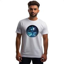 Camiseta Unissex Signo de Libra placa de luxo