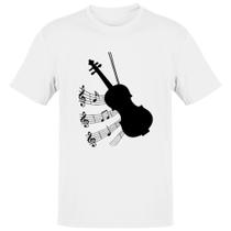 Camiseta Unissex Silhuetta Musica Violino - Alearts
