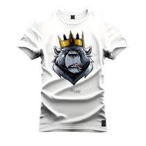 Camiseta Unissex T-Shirt 100% Algodão Estampada King OF Gorila