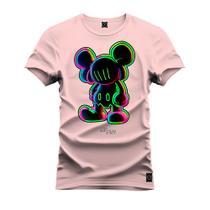 Camiseta Unissex T-Shirt 100% Algodão Estampada Neon Rato