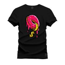 Camiseta Unissex T-Shirt 100% Algodão Estampada Rosquinha Money