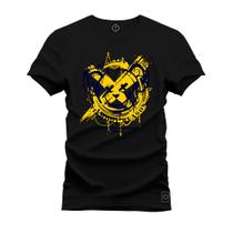 Camiseta Unissex T-Shirt 100% Algodão Estampada Urso Ex Espadachin