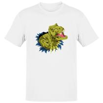 Camiseta Unissex Tiranossauro Rex Rasgando a Camisa